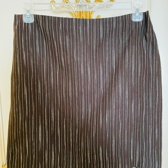 Kenneth Cole NY Linen Mini Coffee Brown Woven Short Skirt Office Party NWT - Picture 15 of 16